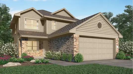 New construction Single-Family house 17722 Grove Hill Drive, Hockley, TX 77447 Hawthorn II- photo 0
