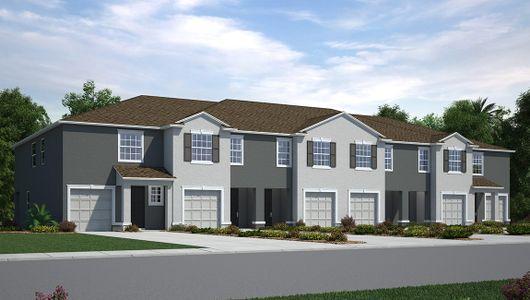 New construction Townhouse house 33975 Soaring Bamboo Path, Wesley Chapel, FL 33543 - photo 0