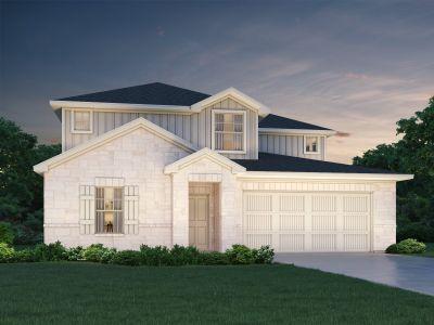 New construction Single-Family house 112 Greenspire Lane, Hutto, TX 78634 The Pearl (C452)- photo 0