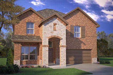 New construction Single-Family house 5230 Crystal Lake Avenue, Krum, TX 76249 REDROCK- photo 0