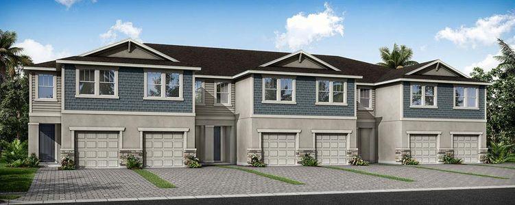 New construction Townhouse house 5591 Brooklet Woods Drive, Wesley Chapel, FL 33545 Ormond- photo 0
