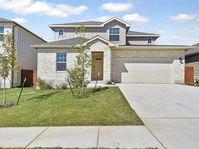 New construction Single-Family house 635 Wild Spur Ln, Liberty Hill, TX 78642 The Pearl (C452)- photo 0