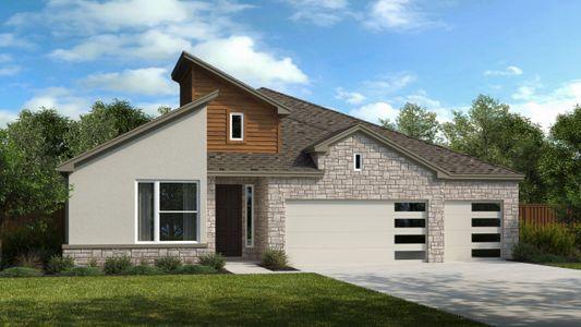 New construction Single-Family house 144 Big Pine Creek Lane, Bastrop, TX 78602 Englewood- photo 0