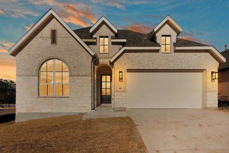 New construction Single-Family house 445 Five Mile Creek Way, Kyle, TX 78640 Denton Plan- photo 0
