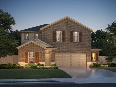 New construction Single-Family house 108 Bosco Road, Hutto, TX 78634 The Winedale (880)- photo 0